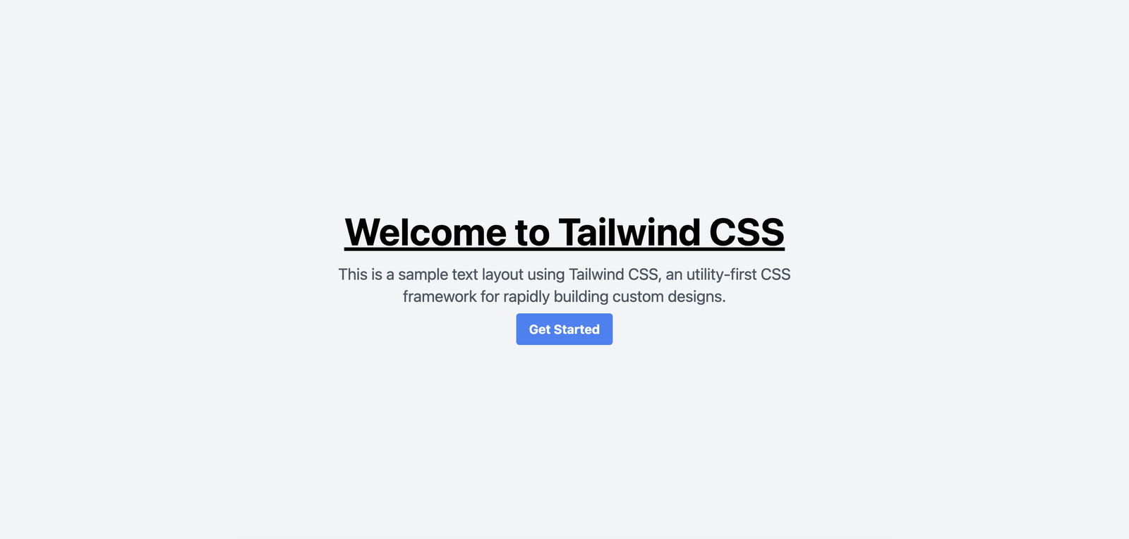 Tailwind text with a button